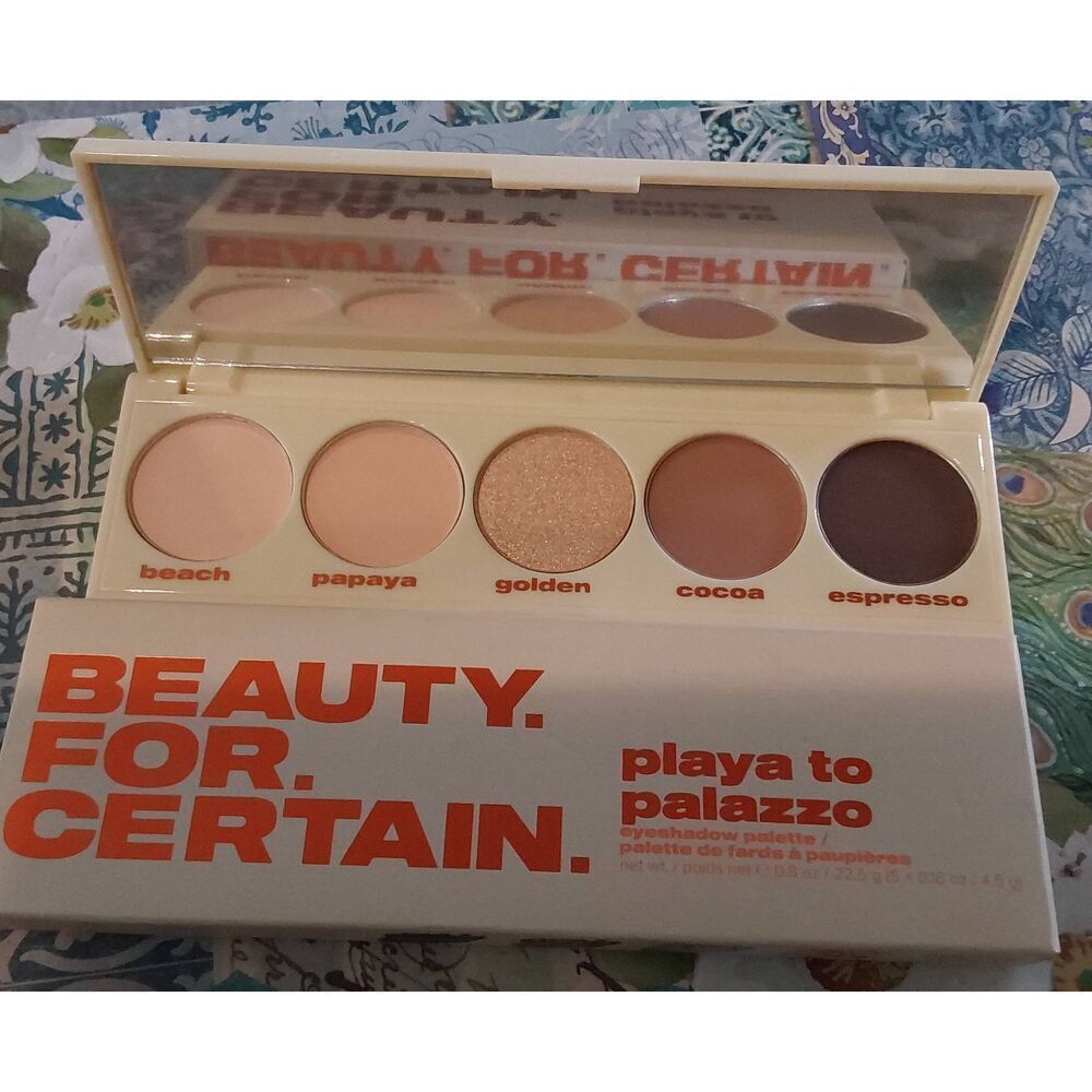 BEAUTY FOR CERTAIN Playa to Palazzo Eyeshadow Palette~$51 Retail~